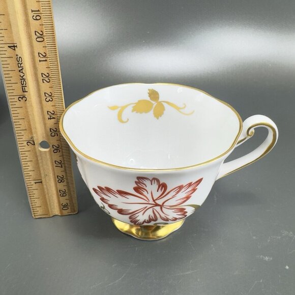 Royal Chelsea Fine English Bone China Teacup and Saucer Set Hand Decorated VTG - Picture 11 of 16